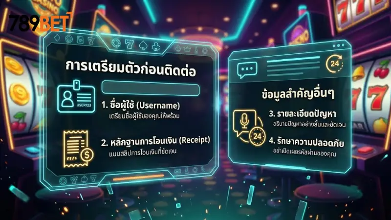 ข้อควรระวังและการเตรียมข้อมูลก่อนติดต่อเจ้าหน้าที่