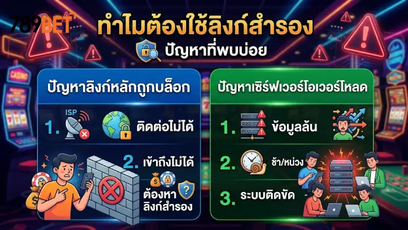ทำไมต้องใช้ ลิงก์ทางเลือกของ 789bet? ปัญหาที่นักเดิมพันพบบ่อย