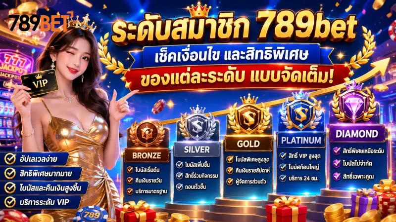 ระดับสมาชิก 789bet เช็คเงื่อนไขเลื่อนขั้นและสิทธิ์พิเศษทุกเลเวล