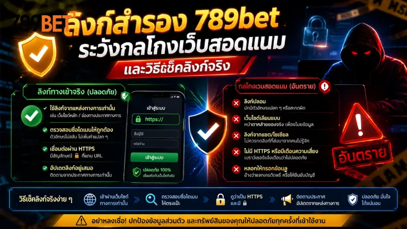 ลิงก์สำรอง 789bet ระวังเว็บเลียนแบบและวิธีเช็คลิงก์แท้