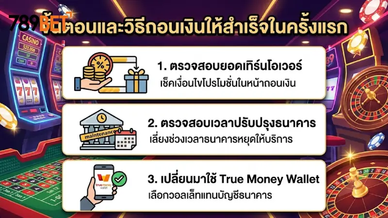 วิธีแก้ไขและขั้นตอนการถอนเงินใหม่ให้ผ่านฉลุยในรอบเดียว